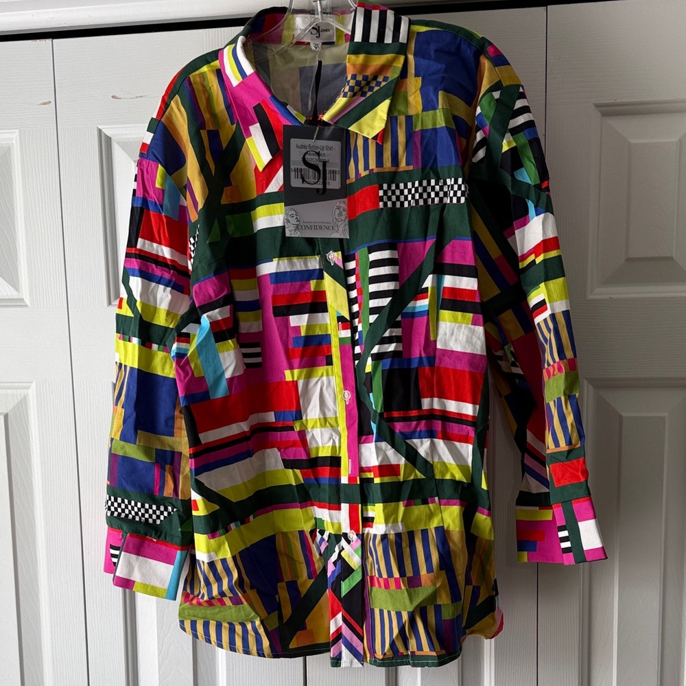 Sassy Jones Multicolor Geometric Pattern Women’s … - image 1